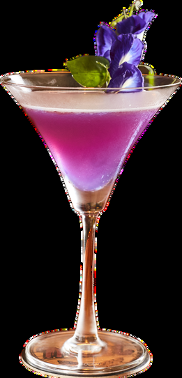A colourful mocktail